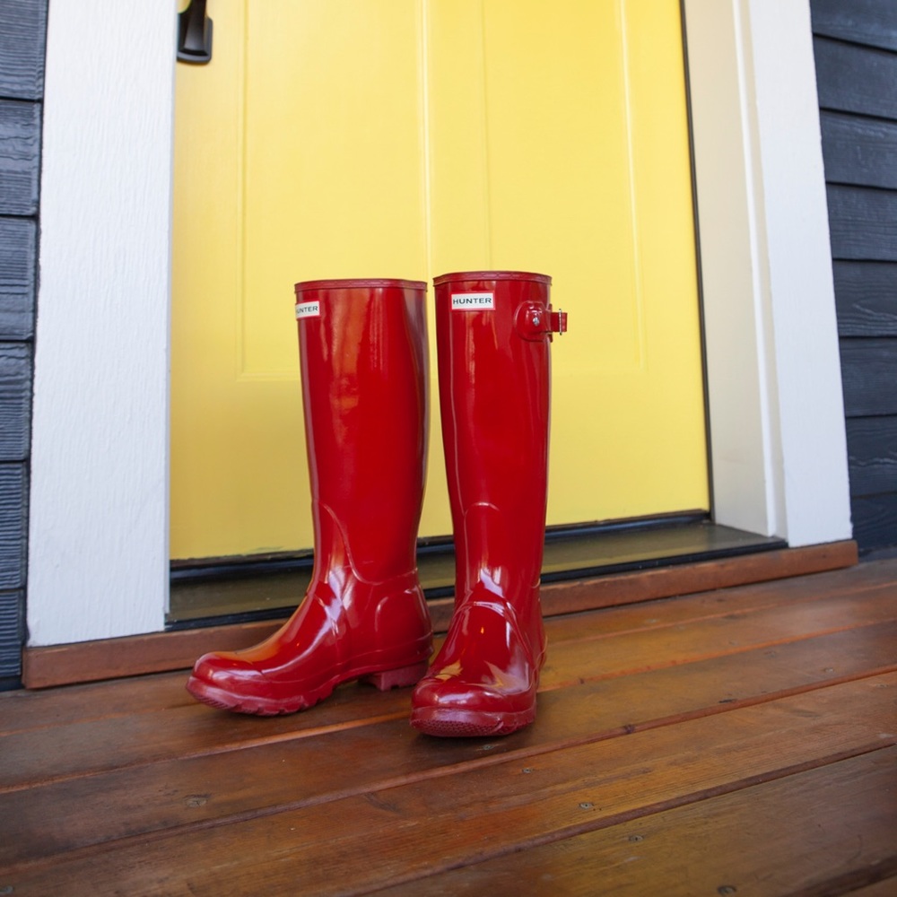 Hunter Original Tall Gloss Rain Boots size 7 US